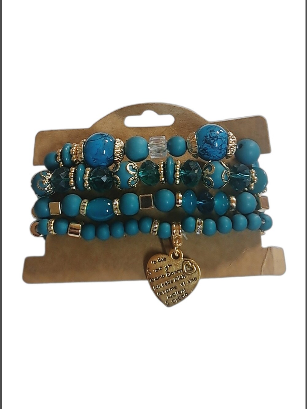 👣4/$20. Multicolor Beaded Slip-on Boho Style Bracelets 4 Pieces NWOT